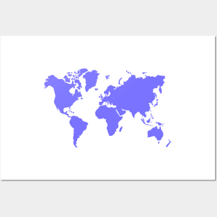 World map stickers Posters and Art